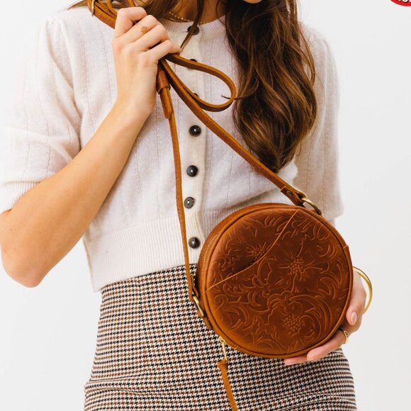 Portland Leather Circle Crossbody - Picture 2 of 2